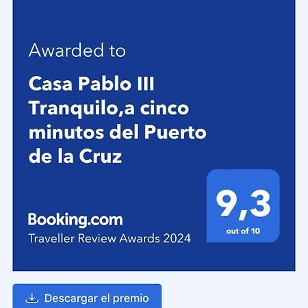 Casa Pablo III Tranquilo,A Cinco Minutos Del Puerto De La Cruz Διαμέρισμα Λος Ρεαλέχος Εξωτερικό φωτογραφία